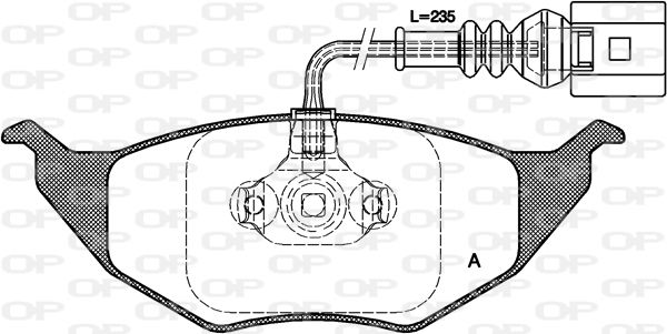 OPEN PARTS Piduriklotsi komplekt,ketaspidur BPA0718.11